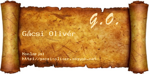 Gácsi Olivér névjegykártya